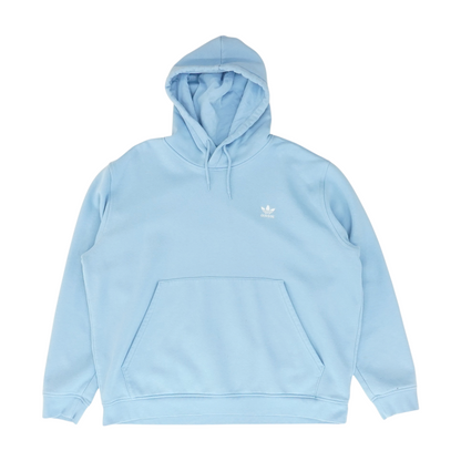 Blue Solid Hoodie Pullover