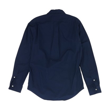 Navy Solid Long Sleeve Button Down