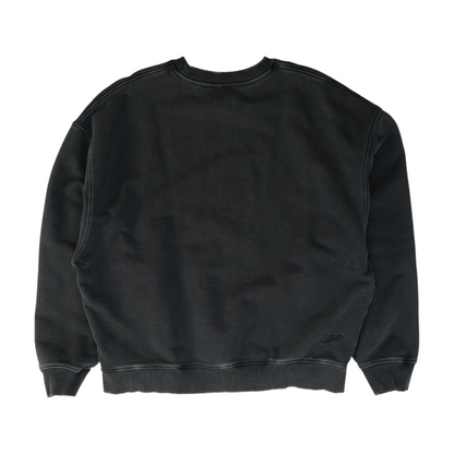 Black Solid Sweatshirt Pullover