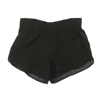 Black Solid Active Shorts