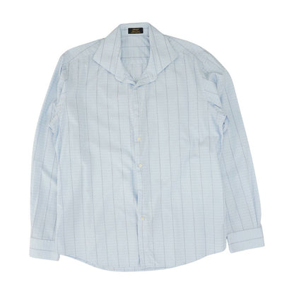 Blue Chevron Long Sleeve Button Down