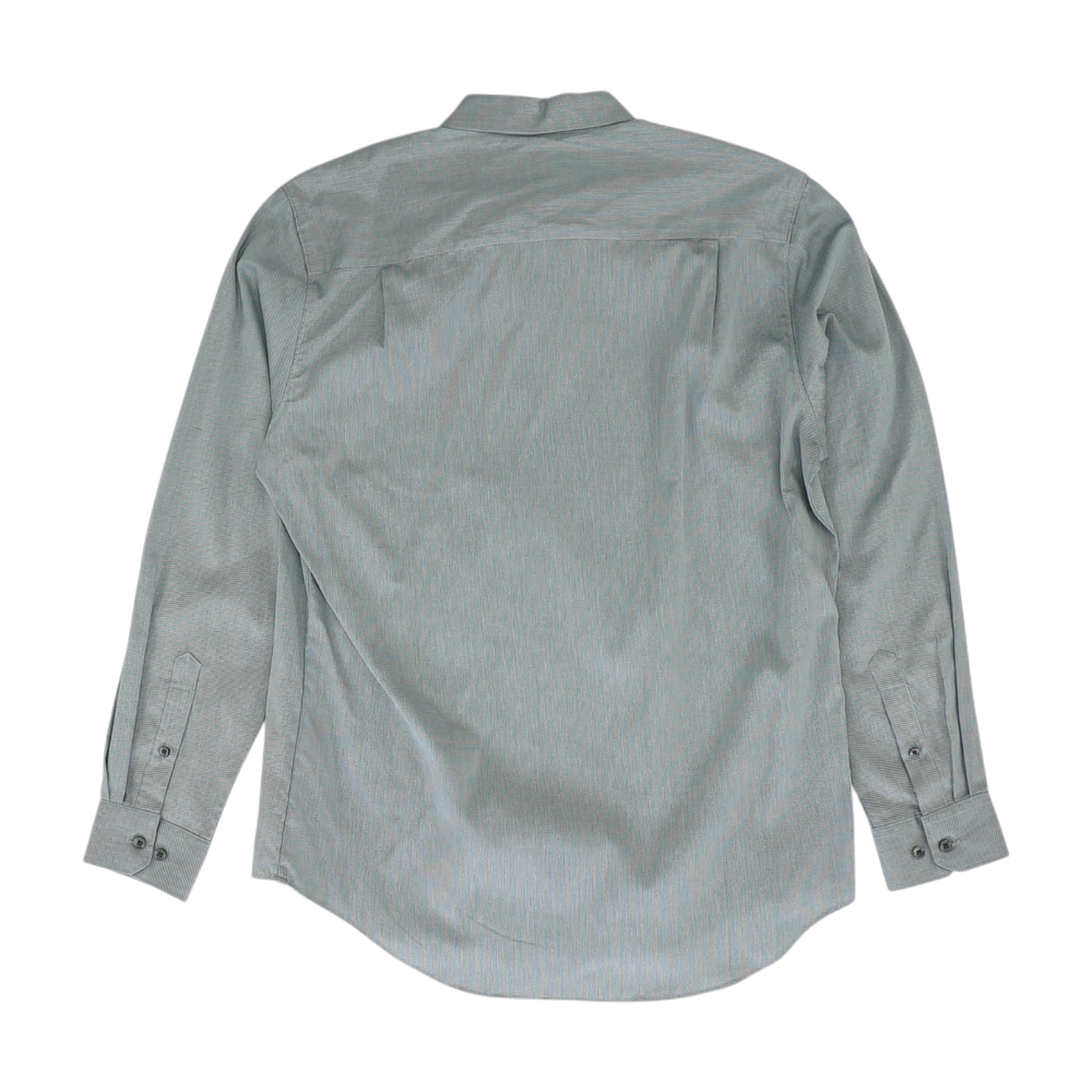 Gray Striped Long Sleeve Button Down
