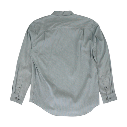 Gray Striped Long Sleeve Button Down