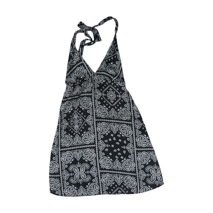 Black Ikat Mini Dress