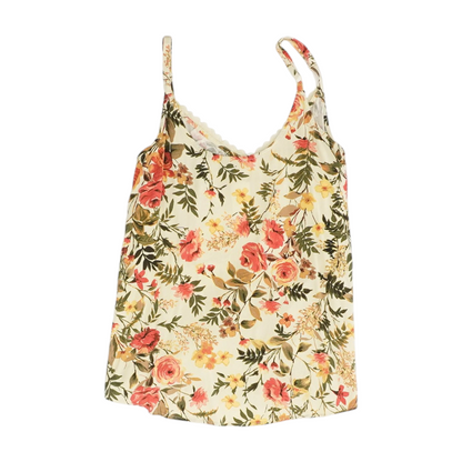 Beige Plus Size Floral Blouse
