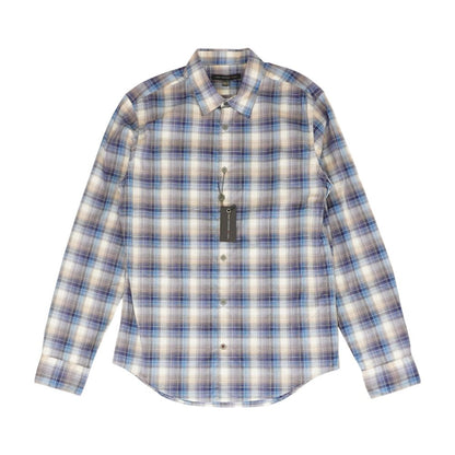 Blue Plaid Long Sleeve Button Down