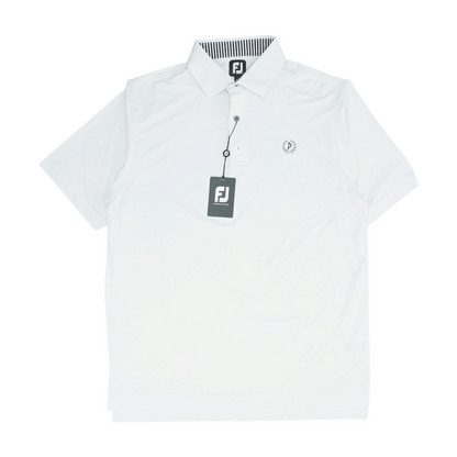 White Solid Short Sleeve Polo