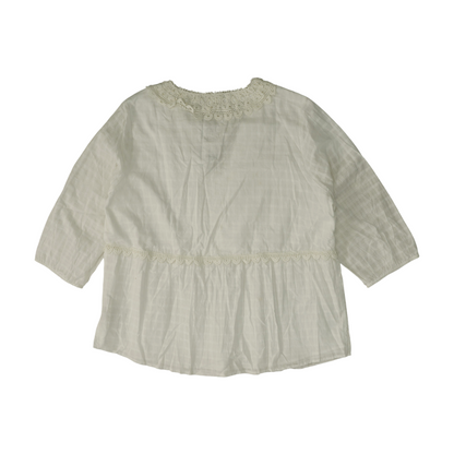 White Plus Check Blouse