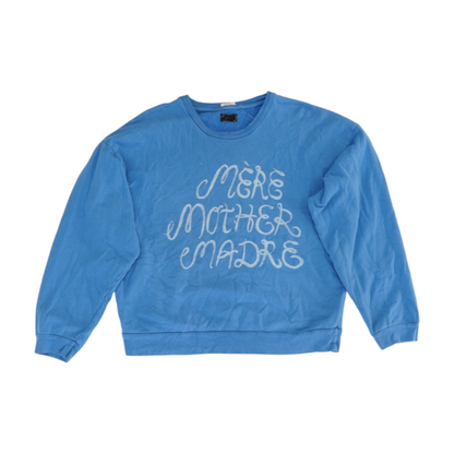 Blue Solid Sweatshirt Pullover