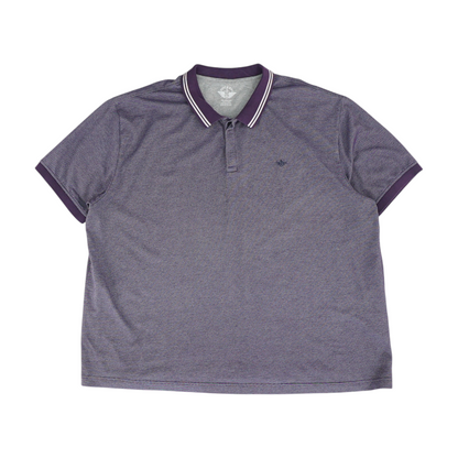 Purple Solid Short Sleeve Polo