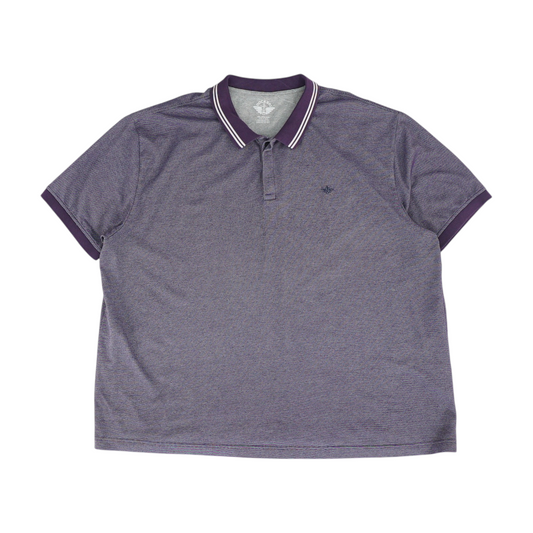 Purple Solid Short Sleeve Polo