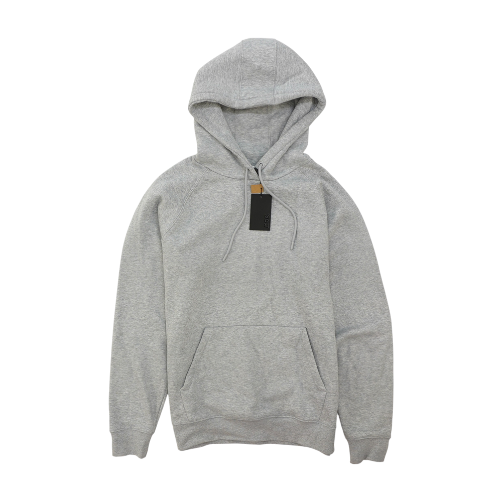 Gray Solid Hoodie Pullover