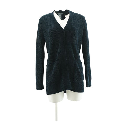 Navy Solid Cardigan Sweater