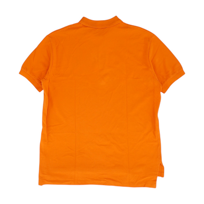 Orange Solid Short Sleeve Polo