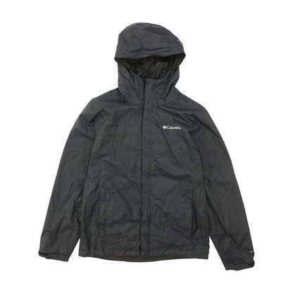 Black Solid Rain Jacket