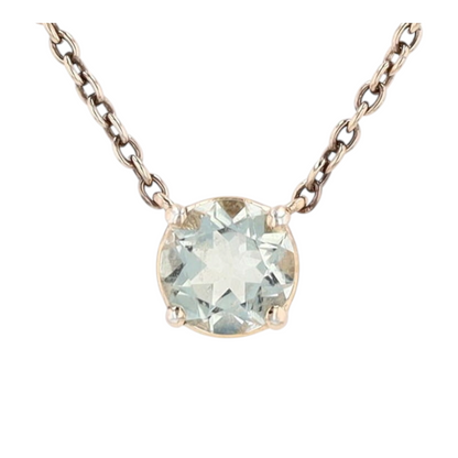 Sterling Silver Quartz Pendant Necklace