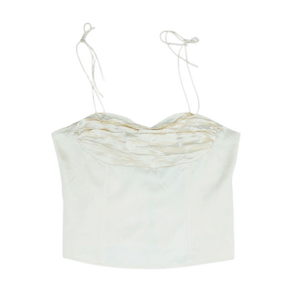 Cream Cropped Blouse