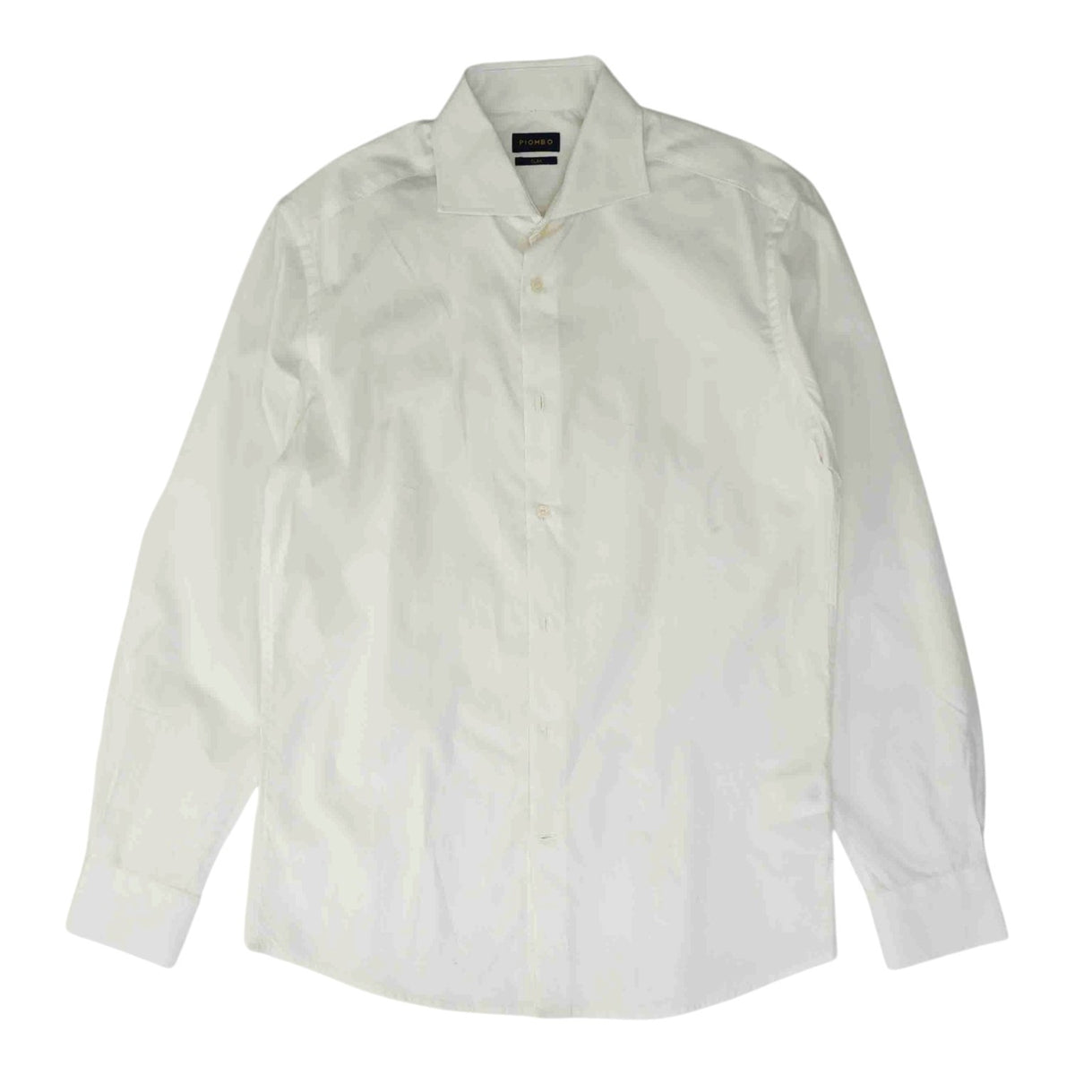 White Solid Long Sleeve Button Down