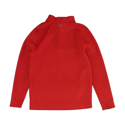 Red Solid 1/4 Zip Pullover