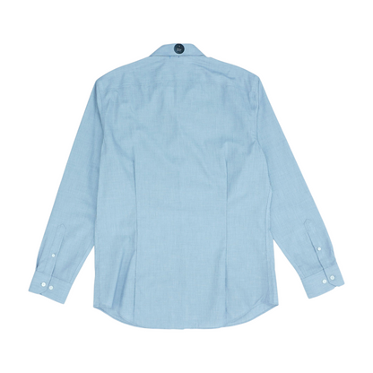 Gray Solid Long Sleeve Button Down