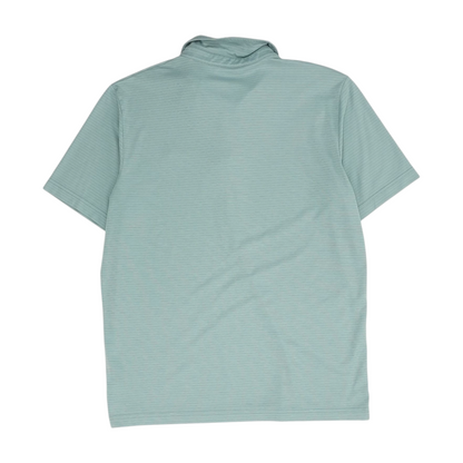 Blue Striped Short Sleeve Polo