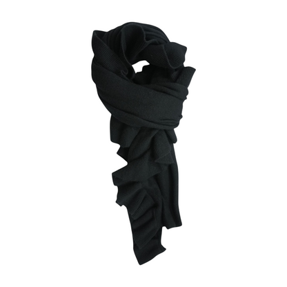 Black 100% Cashmere Scarf