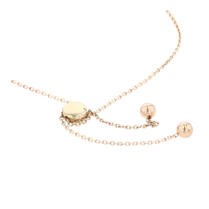 10K Yellow Gold Blue Stone Chain Bracelet