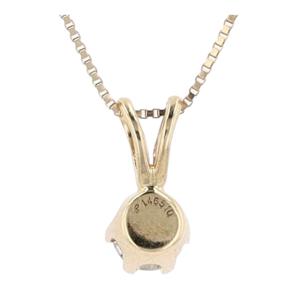 1/5 ctw 14K Yellow Gold Diamond Pendant Necklace