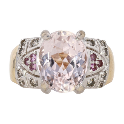 14K Two-Tone Gold Morganite Fashion Ring