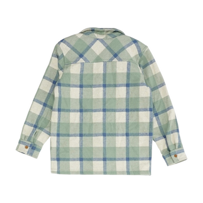 Green Check Flannel Button Down