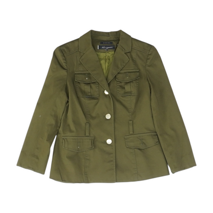Green Solid Blazer