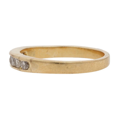 3/4 Ct 10K Gold Channel Set Round Diamond Band