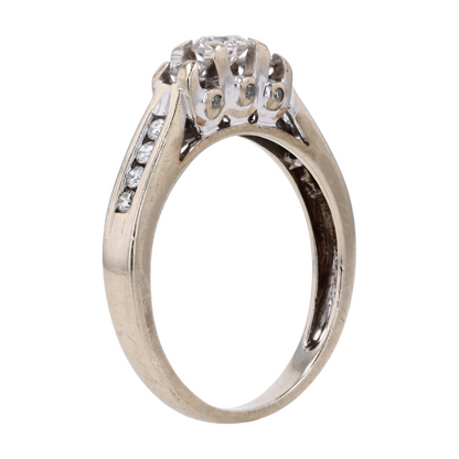 1/2 ctw 14K White Gold Diamond Engagement Ring