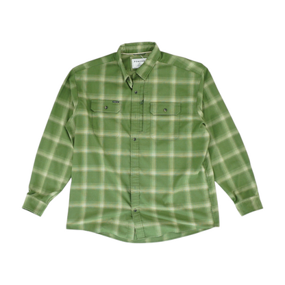 Green Plaid Flannel Button Down