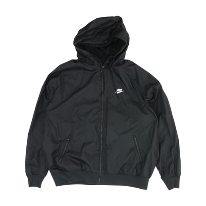 Black Solid Rain Jacket