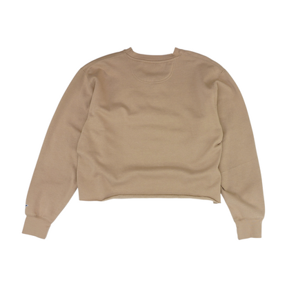Tan Solid Sweatshirt Pullover