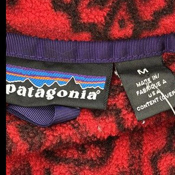 Vintage Red Print 1/4 Zip Pullover