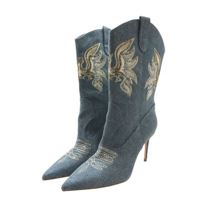 Blue Ankle Boots