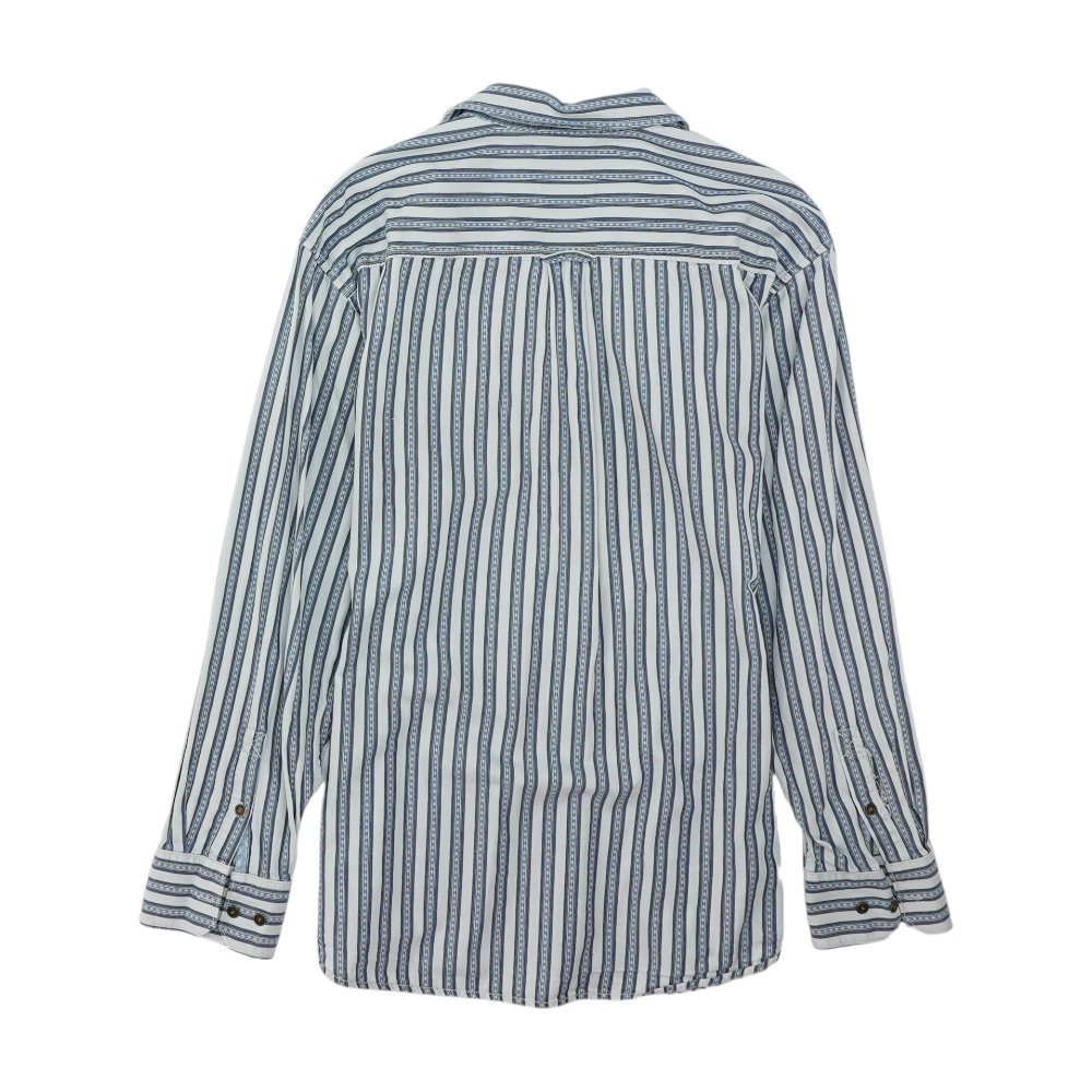 Blue Striped Long Sleeve Button Down