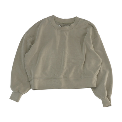 Beige Solid Sweatshirt Pullover