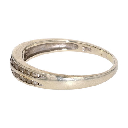 1/6 ctw 9K White Gold Diamond Band Ring