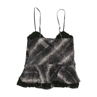 Black Animal Print Blouse