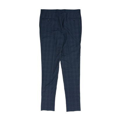 Navy Plaid Regular Pants