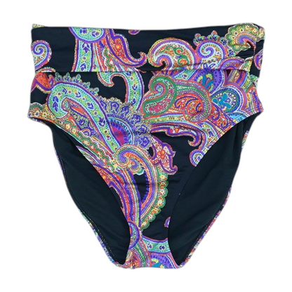 Black Paisley Swim Bottom