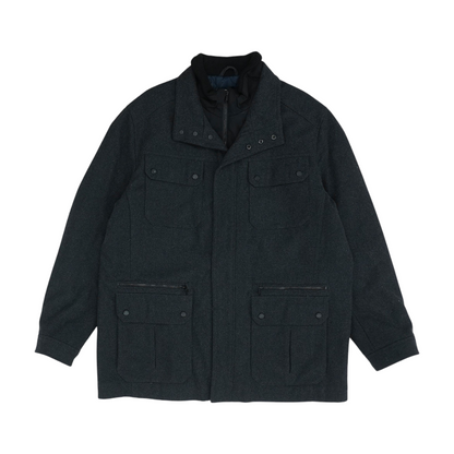 Black Tall Solid Coat