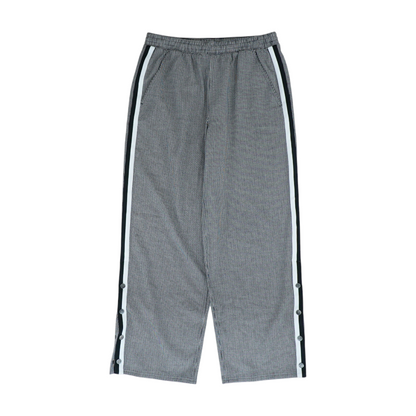 Black Houndstooth Regular Pants
