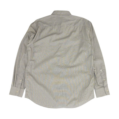 Beige Check Long Sleeve Button Down