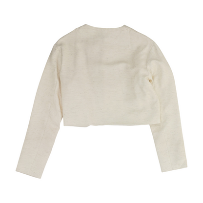 Beige Solid Blazer