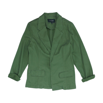 Green Solid Blazer