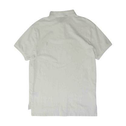 White Solid Short Sleeve Polo